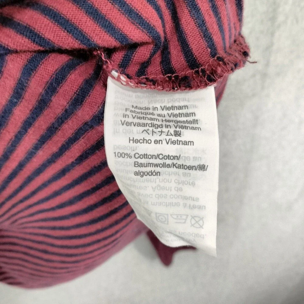 Madewell Turtleneck Top Womens Size XL Blue Red Striped Casual Long Sleeve - Picture 8 of 12